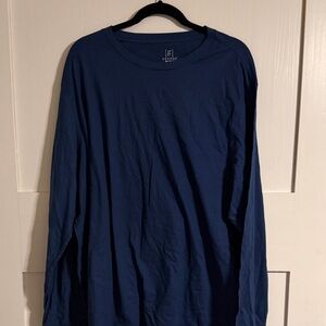 George Men's Long-Sleeve Crew Neck Shirt - Deep Blue